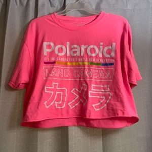 Pink Polaroid Crop Top